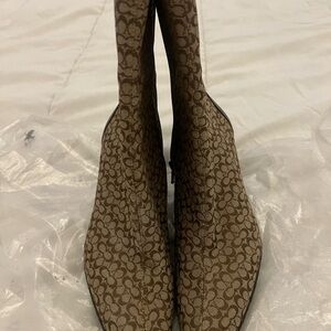 Brown Patterned Women's Boots